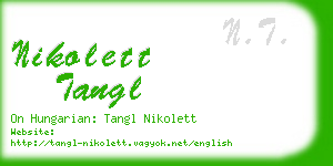 nikolett tangl business card